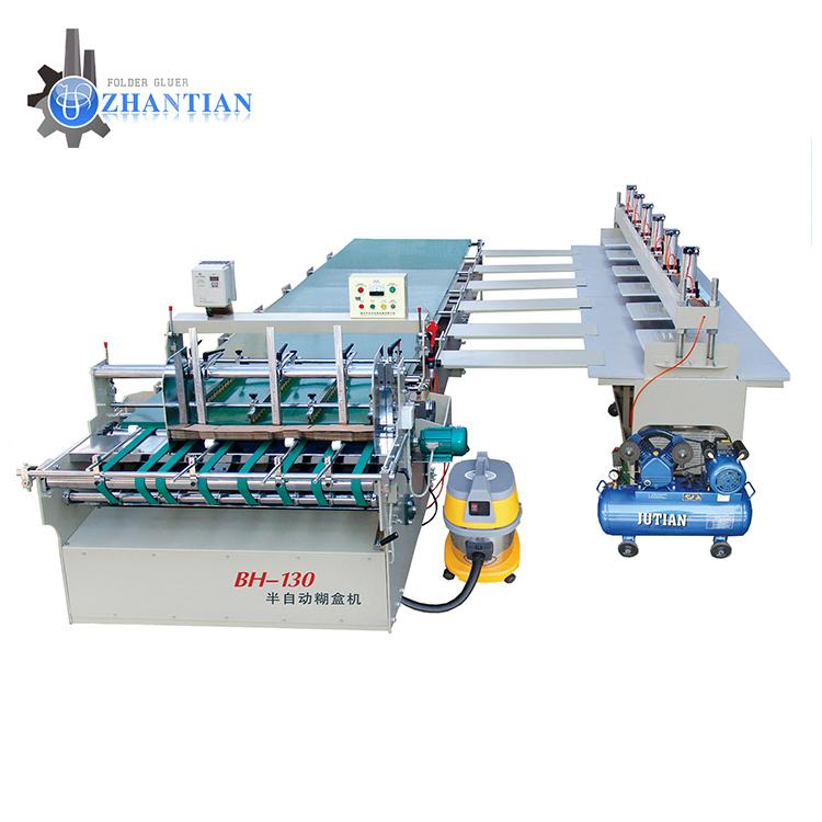 BH-130 semi-automatic corrugated boxes folder gluer pasting machines