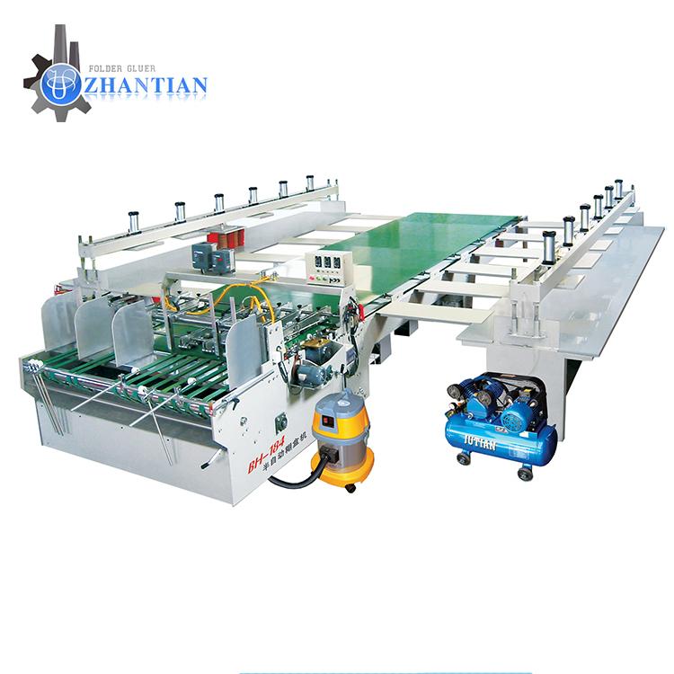 BH-184 semi-automatic box folding gluing machine double sides